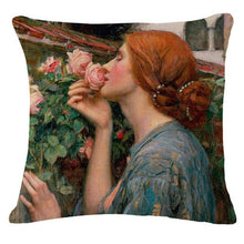 Load image into Gallery viewer, Art Renaissance Print Cushion Cover Throw Pillow Cover Home Decorative Cushion Case Beautiful Painting Art Pillow Case Home Decorative Sofa Car Chair Throw Pillow Case 45x45CM
