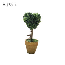 Load image into Gallery viewer, Artificial 1 Pc Heart Star Round Potted Decor  Bonsai  Ornament Home Garden Wedding Party Decor Home Decoration
