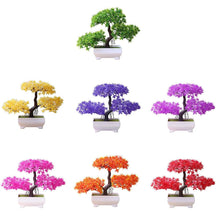 Load image into Gallery viewer, Artificial Bonsai Tree Fake Flower Potted Ornament For Home, Room, Garden, Bookshelves Decoration Desktop Display Artificial Flower Potted for Home Decor
