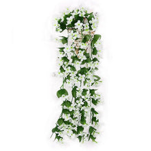 将图片加载到图库查看器，Artificial Flower Wisteria Basket Wall Hanging Flower Party Decoration Simulation For Valentine's Day Wedding Birthdays Hanging Basket Lifelike Garland for Home Wedding Garden/Yard String Floral Decoration
