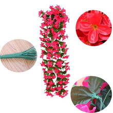 将图片加载到图库查看器，Artificial Flower Wisteria Basket Wall Hanging Flower Party Decoration Simulation For Valentine's Day Wedding Birthdays Hanging Basket Lifelike Garland for Home Wedding Garden/Yard String Floral Decoration
