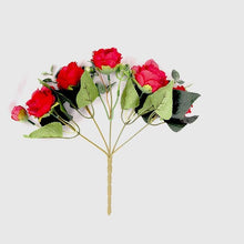 将图片加载到图库查看器，Artificial Flowers 1 Bouquet 9 heads Peony Tea Rose Autumn Silk Fake Flowers For Living Room Home Garden Wedding Decoration Artificial Silk Fake Flowers Rose Floral Decor Bouquet

