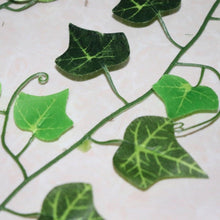 将图片加载到图库查看器，Artificial Ivy Leaf Garland Fake Leaves Hanging Vines  For Home Decor Creeper Green Ivy Artificial Ivy Garland Greenery Hanging Plant Vine for Wedding Wall Party Room Astethic Stuff Decor 100pcs Leaf 1 piece 2.4M

