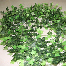 将图片加载到图库查看器，Artificial Ivy Leaf Garland Fake Leaves Hanging Vines  For Home Decor Creeper Green Ivy Artificial Ivy Garland Greenery Hanging Plant Vine for Wedding Wall Party Room Astethic Stuff Decor 100pcs Leaf 1 piece 2.4M
