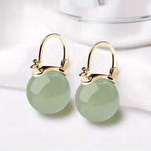 Load image into Gallery viewer, Artificial Jade Temperament Earrings
