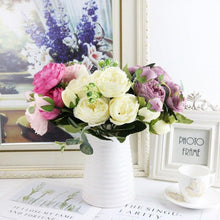 将图片加载到图库查看器，Artificial Roses Flowers Bundle Of Beautiful Silk Peony Bouquet For Home Wedding Party Scrapbook Decoration Accessories         Artificial Rose Flowers Bouquet Silk Flowers Rose for Home Bridal Wedding Party Festival Decor

