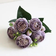 将图片加载到图库查看器，Artificial Roses Flowers Bundle Of Beautiful Silk Peony Bouquet For Home Wedding Party Scrapbook Decoration Accessories         Artificial Rose Flowers Bouquet Silk Flowers Rose for Home Bridal Wedding Party Festival Decor
