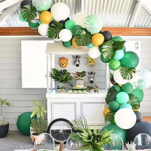 Load image into Gallery viewer, Artificial Tropical Palm Leaves For Hawaiian Luau Beach Birthday Jungle Party Wedding Home Table Decoration Accessories  Tropical Leaves with Stems Jungle Leaves Decorations for Hawaiian Luau Party Beach Baby Shower Wedding Birthday Decorations
