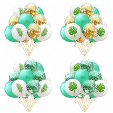 Load image into Gallery viewer, Artificial Tropical Palm Leaves For Hawaiian Luau Beach Birthday Jungle Party Wedding Home Table Decoration Accessories  Tropical Leaves with Stems Jungle Leaves Decorations for Hawaiian Luau Party Beach Baby Shower Wedding Birthday Decorations
