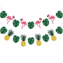 Load image into Gallery viewer, Artificial Tropical Palm Leaves For Hawaiian Luau Beach Birthday Jungle Party Wedding Home Table Decoration Accessories  Tropical Leaves with Stems Jungle Leaves Decorations for Hawaiian Luau Party Beach Baby Shower Wedding Birthday Decorations
