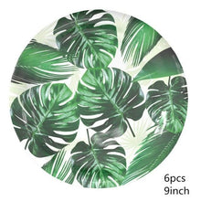 Load image into Gallery viewer, Artificial Tropical Palm Leaves For Hawaiian Luau Beach Birthday Jungle Party Wedding Home Table Decoration Accessories  Tropical Leaves with Stems Jungle Leaves Decorations for Hawaiian Luau Party Beach Baby Shower Wedding Birthday Decorations
