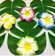 Load image into Gallery viewer, Artificial Tropical Palm Leaves For Hawaiian Luau Beach Birthday Jungle Party Wedding Home Table Decoration Accessories  Tropical Leaves with Stems Jungle Leaves Decorations for Hawaiian Luau Party Beach Baby Shower Wedding Birthday Decorations
