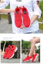 将图片加载到图库查看器，Athletic Sport Platform Sneakers Breathable Women Casual Fashion Height Increasing Shoes Air Cushion Soft Bottom Ultra Lightweight Running Workout Shoes Sports Design
