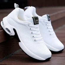 将图片加载到图库查看器，Athletic Sport Platform Sneakers Breathable Women Casual Fashion Height Increasing Shoes Air Cushion Soft Bottom Ultra Lightweight Running Workout Shoes Sports Design
