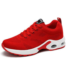 将图片加载到图库查看器，Athletic Sport Platform Sneakers Breathable Women Casual Fashion Height Increasing Shoes Air Cushion Soft Bottom Ultra Lightweight Running Workout Shoes Sports Design
