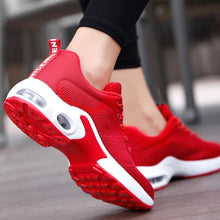 将图片加载到图库查看器，Athletic Sport Platform Sneakers Breathable Women Casual Fashion Height Increasing Shoes Air Cushion Soft Bottom Ultra Lightweight Running Workout Shoes Sports Design
