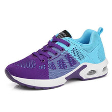 将图片加载到图库查看器，Athletic Sport Platform Sneakers Breathable Women Casual Fashion Height Increasing Shoes Air Cushion Soft Bottom Ultra Lightweight Running Workout Shoes Sports Design
