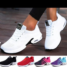 将图片加载到图库查看器，Athletic Sport Platform Sneakers Breathable Women Casual Fashion Height Increasing Shoes Air Cushion Soft Bottom Ultra Lightweight Running Workout Shoes Sports Design
