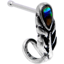 Load image into Gallery viewer, Green Gem Fashion Faux Hoop Nose Bone
