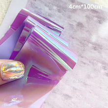 将图片加载到图库查看器，Aurora Nails Glass Foil Film Sticker Cellophane Paper Korean Nail Trend Design Ice Cube Manicure Accessories Heart Nail Art Stickers Glitter Decals Decoration Stickers Glitter Decals Love Nail Sequins Laser Heart Nail Supplies Sparkle Nail
