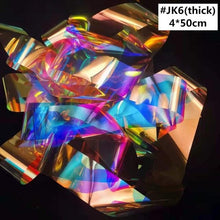 将图片加载到图库查看器，Aurora Nails Glass Foil Film Sticker Cellophane Paper Korean Nail Trend Design Ice Cube Manicure Accessories Heart Nail Art Stickers Glitter Decals Decoration Stickers Glitter Decals Love Nail Sequins Laser Heart Nail Supplies Sparkle Nail
