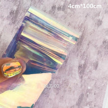 将图片加载到图库查看器，Aurora Nails Glass Foil Film Sticker Cellophane Paper Korean Nail Trend Design Ice Cube Manicure Accessories Heart Nail Art Stickers Glitter Decals Decoration Stickers Glitter Decals Love Nail Sequins Laser Heart Nail Supplies Sparkle Nail
