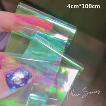 将图片加载到图库查看器，Aurora Nails Glass Foil Film Sticker Cellophane Paper Korean Nail Trend Design Ice Cube Manicure Accessories Heart Nail Art Stickers Glitter Decals Decoration Stickers Glitter Decals Love Nail Sequins Laser Heart Nail Supplies Sparkle Nail
