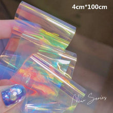 将图片加载到图库查看器，Aurora Nails Glass Foil Film Sticker Cellophane Paper Korean Nail Trend Design Ice Cube Manicure Accessories Heart Nail Art Stickers Glitter Decals Decoration Stickers Glitter Decals Love Nail Sequins Laser Heart Nail Supplies Sparkle Nail
