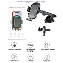 Load image into Gallery viewer, Automatic Clamping Wireless Car Charger Mount
