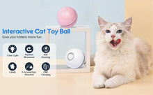 Load image into Gallery viewer, Automatic Smart Cat Toys Ball Interactive Catnip USB Rechargeable Self Rotating Colorful Led Feather Bells Toys for Cats Kitten Build-in Spinning Led Light Stimulate Hunting Instinct
