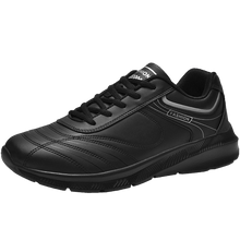 Load image into Gallery viewer, Autumn Mens Fashion White Sneakers Light Sport Shoes Black Leather Running Spring Winter Warm Soft Shoes Athletic Road Running Casual Lace Up Comfort Sports Fashion Sneakers
