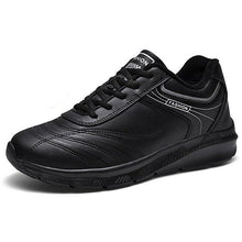 Load image into Gallery viewer, Autumn Mens Fashion White Sneakers Light Sport Shoes Black Leather Running Spring Winter Warm Soft Shoes Athletic Road Running Casual Lace Up Comfort Sports Fashion Sneakers
