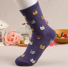 Load image into Gallery viewer, Autumn New Sock Animal Cartoon Cat Lovely Socks Combed Out Of Cotton Fashion Cute Short Socks Cat Print Stylish Color Cute Casual Socks For Men And Women
