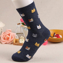 Load image into Gallery viewer, Autumn New Sock Animal Cartoon Cat Lovely Socks Combed Out Of Cotton Fashion Cute Short Socks Cat Print Stylish Color Cute Casual Socks For Men And Women
