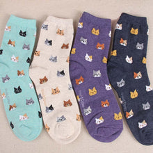 Load image into Gallery viewer, Autumn New Sock Animal Cartoon Cat Lovely Socks Combed Out Of Cotton Fashion Cute Short Socks Cat Print Stylish Color Cute Casual Socks For Men And Women
