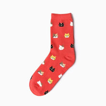 Load image into Gallery viewer, Autumn New Sock Animal Cartoon Cat Lovely Socks Combed Out Of Cotton Fashion Cute Short Socks Cat Print Stylish Color Cute Casual Socks For Men And Women
