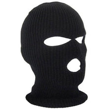 将图片加载到图库查看器，Autumn Winter Ski Mask 3-Hole Knit Hat Full Face Cover Balaclava Hats Funny Party Embroidery Beanies Caps Hole Knitted Full Face Cover Ski Neck Gaiter, Winter Balaclava Warm Knit Beanie for Outdoor Sports Outdoor Full Face Cover Thermal Ski Mask One Size
