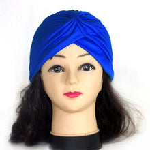 将图片加载到图库查看器，Autumn Winter Warm Headwear Soft Shine Silver Gold Lightweight Knot Twist Turban Headbands Cap Casual Streetwear Hats For Women
