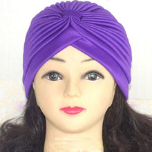 将图片加载到图库查看器，Autumn Winter Warm Headwear Soft Shine Silver Gold Lightweight Knot Twist Turban Headbands Cap Casual Streetwear Hats For Women
