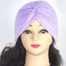 将图片加载到图库查看器，Autumn Winter Warm Headwear Soft Shine Silver Gold Lightweight Knot Twist Turban Headbands Cap Casual Streetwear Hats For Women
