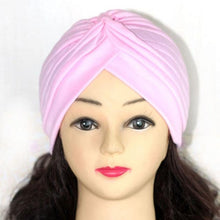 将图片加载到图库查看器，Autumn Winter Warm Headwear Soft Shine Silver Gold Lightweight Knot Twist Turban Headbands Cap Casual Streetwear Hats For Women
