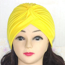 将图片加载到图库查看器，Autumn Winter Warm Headwear Soft Shine Silver Gold Lightweight Knot Twist Turban Headbands Cap Casual Streetwear Hats For Women
