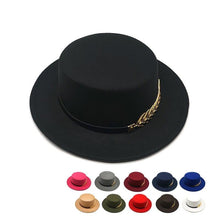 Load image into Gallery viewer, Autumn Winter Women Men  Vintage Fedora Women's Foldable Short Brim  Floppy Hat Gentleman Elegant Warm Hats Lady Party Luxury Caps Classic Summer Beach Sun Hat
