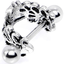 Load image into Gallery viewer, 16G 1/2 Clear Gem Double Daisy Flower Cuff Cartilage Earring
