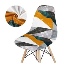 Load image into Gallery viewer, Avangarde Style  Printed Seat Cover For Shell Chair Armless Shell Chair Cover Banquet Home Slipcover Elastic Removable Stretch High Back For Sofa Armchairs
