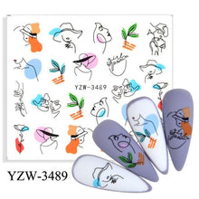 Load image into Gallery viewer, Avocado Fruit Transfer Nail Stickers Charms Winter Water Sticker For Nails Sliders Character Image Tattoo Decal Decoration Cute Summer Nail Art Stickers Summer Fruit Stickers on Nails Unicorn Banana Cherry Avocado Dog Strawberry Nail Art Decals
