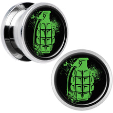 Load image into Gallery viewer, Green Grenade Steel Screw Fit Plug Set 9/16
