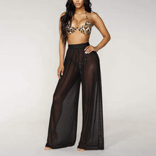 Load image into Gallery viewer, Awoscut Women See Through Sheer Mesh Pants
