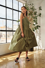 将图片加载到图库查看器，New Summer Crisscross Wide Strap Drawstring Detail Midi Dress For Women – Chic, Sophisticated, Adjustable, Perfect Dress for Casual to Semi-Formal Occasions
