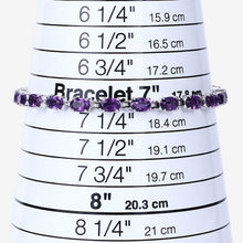 Load image into Gallery viewer, 7.98 Carat Genuine Amethyst .925 Sterling Silver Bracelet
